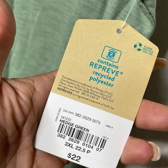 Green Sleeveless Top with Lace Trim - Picture 3 of 3